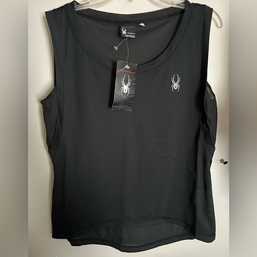 Spyder Women’s Black Mesh Athletic Tank NEW size small